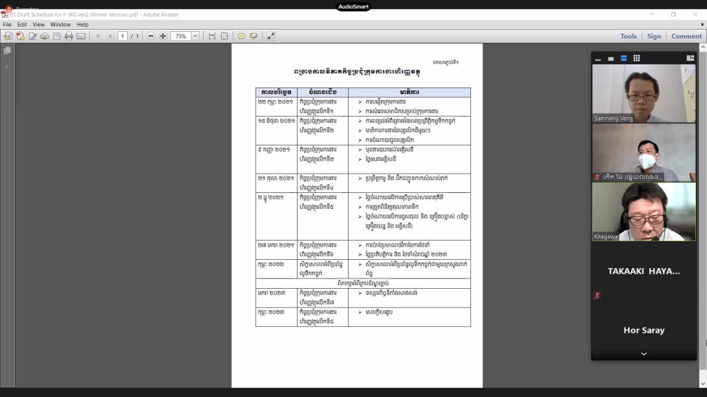 プノンペン都における下水道管理能力向上プロジェクトの第2回ファイナンシャルワーキングループ会議